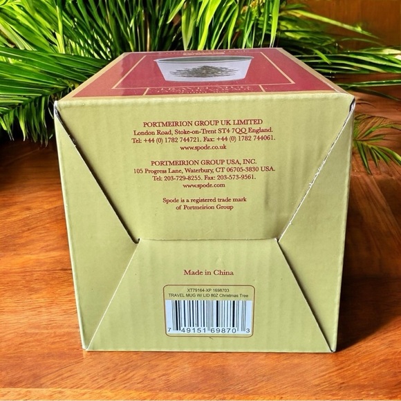 Spode Christmas Tree Ceramic Travel Mug with Lid - 8oz - NWT - Picture 10 of 11